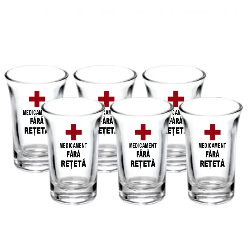 Medicament fara reteta, set 6 pahare shout, model 11bsv